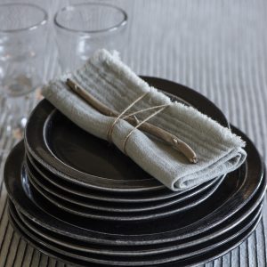 Petite assiette en grès - Noir
