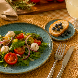 Mini assiette - Bleu chiné