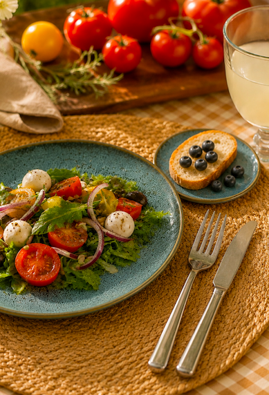 Mini assiette - Bleu chiné